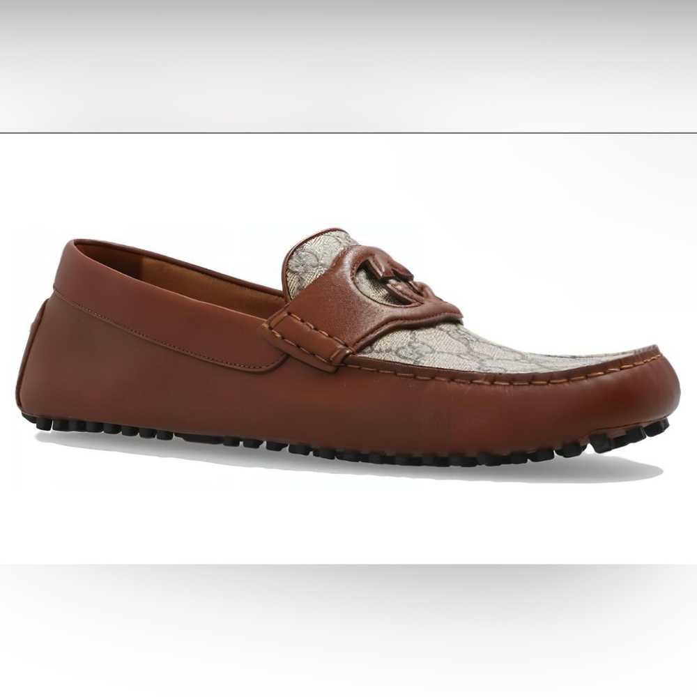 Gucci GG Logo Interlocking G Driving Loafer